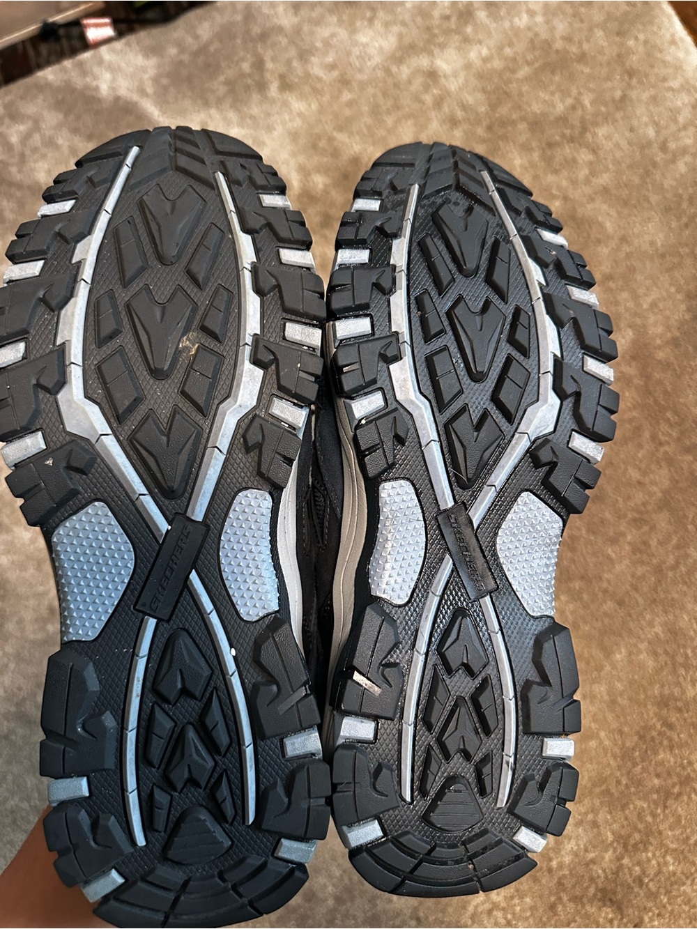 Skechers Men's Black and Gray Trail Running Shoes